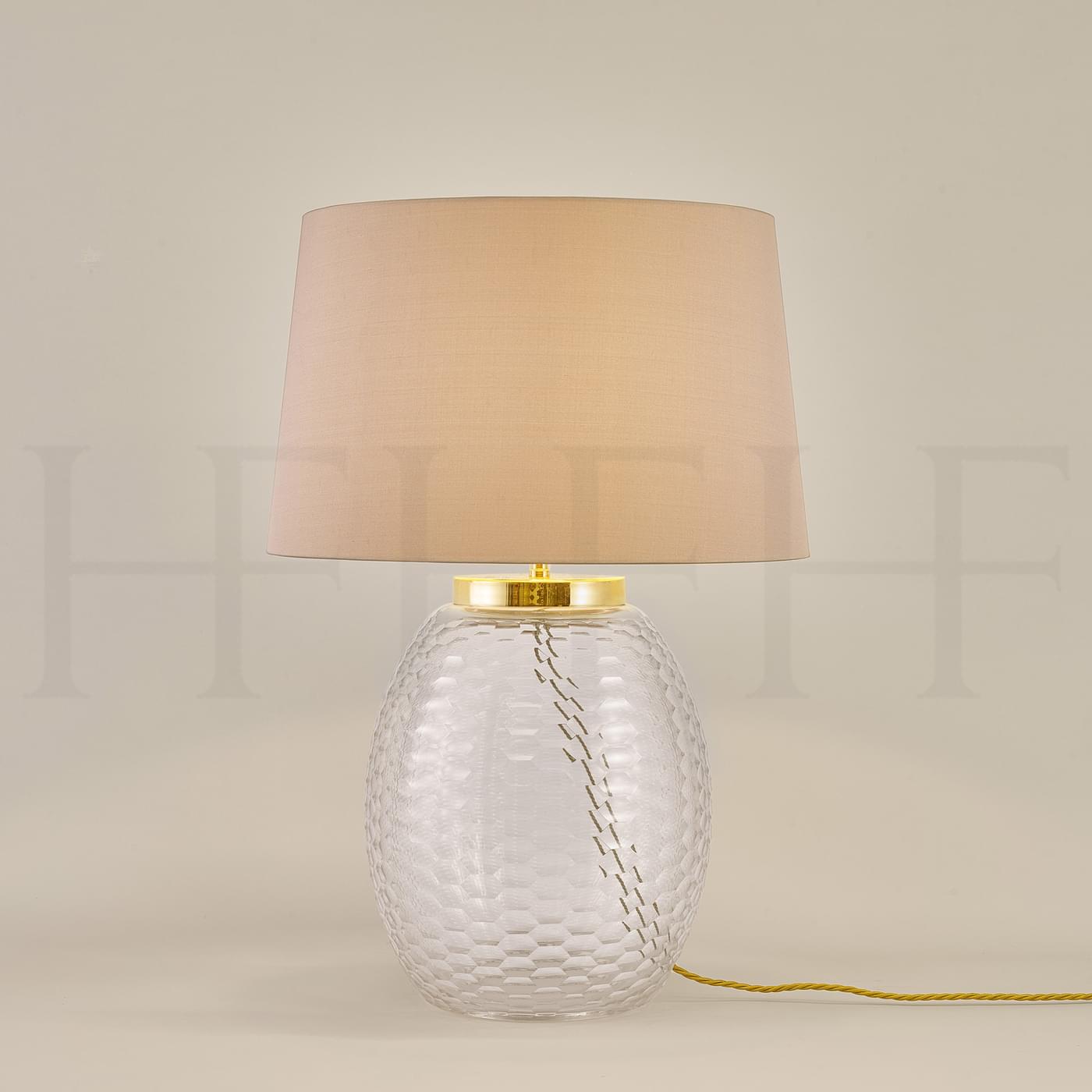 TL143 M Mala Honeycomb Clear Table Lamp Medium L