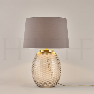 Mala Table Lamp, Medium, Smoke Grey, Honeycomb