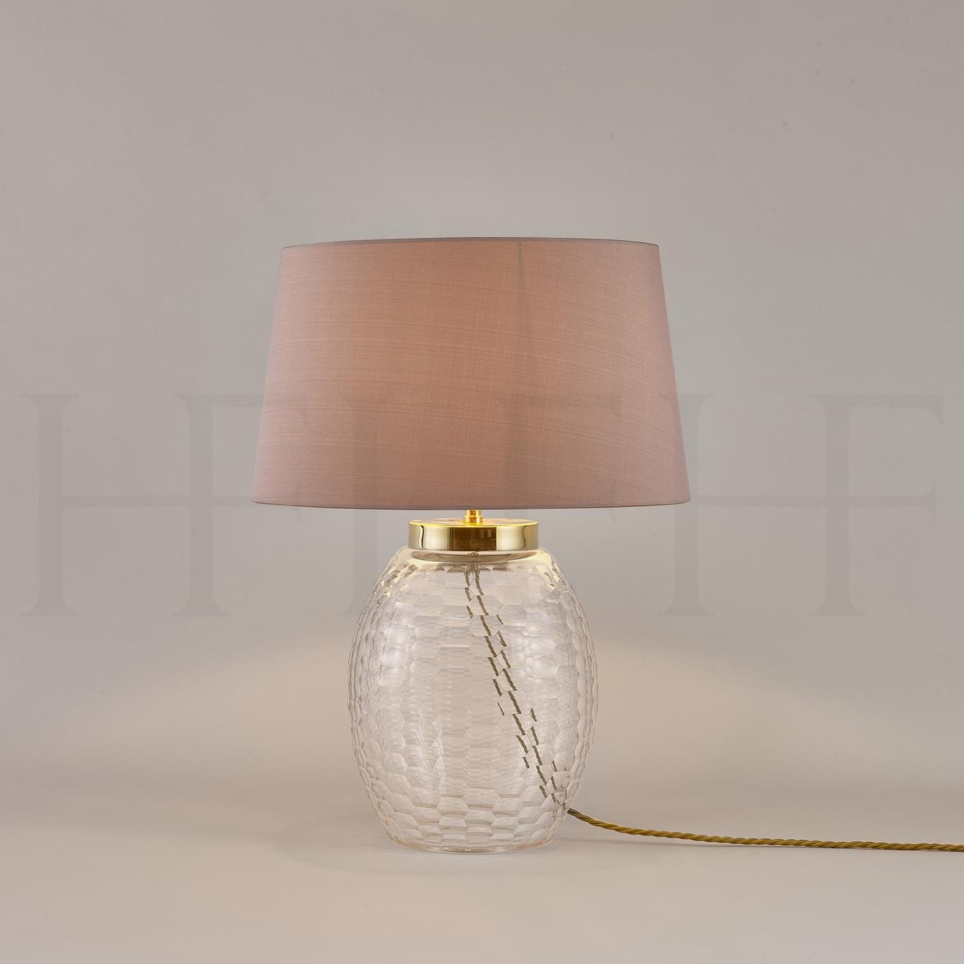TL143 S Mala Honeycomb Clear Table Lamp Small L