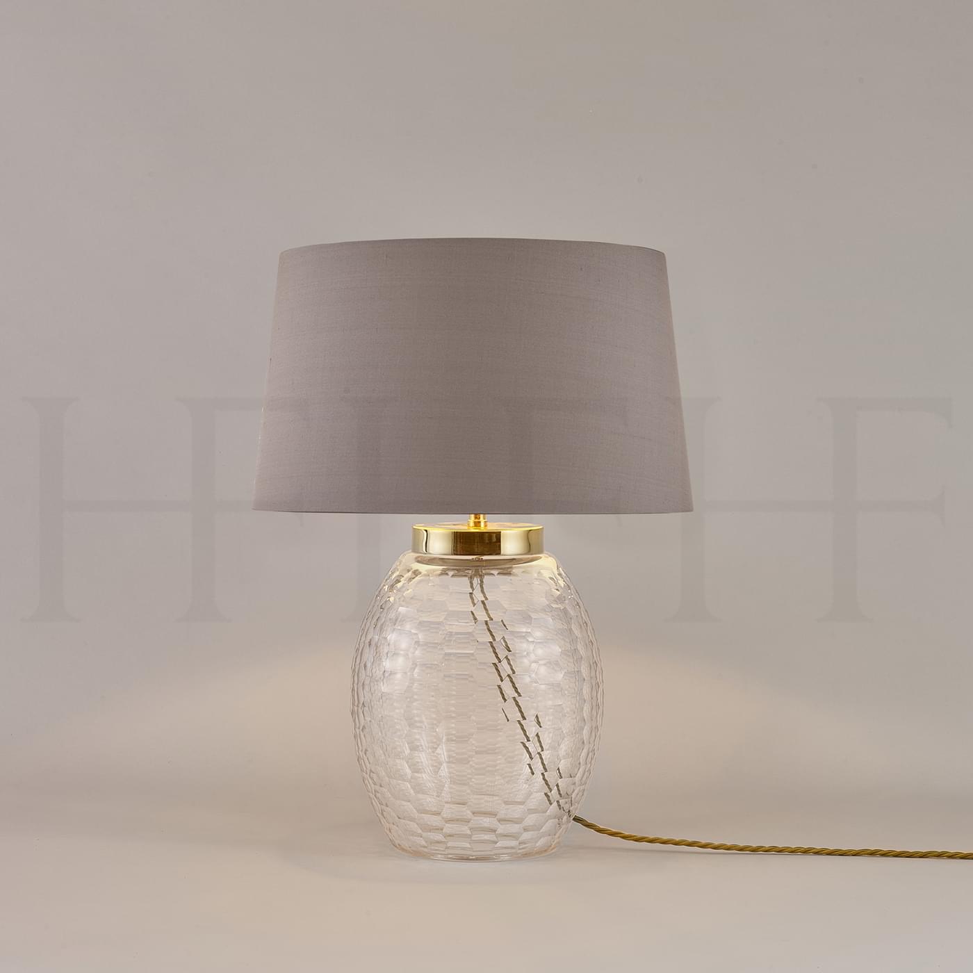 TL143 S Mala Honeycomb Clear Table Lamp Small L