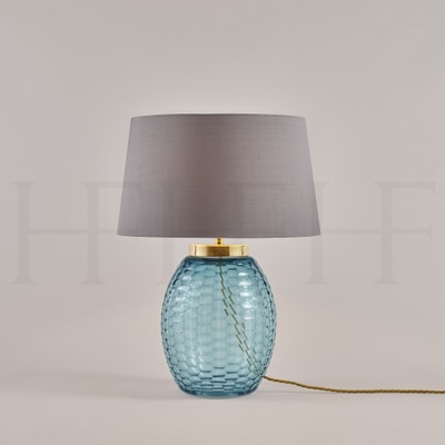 Mala Table Lamp, Small, Ice Blue, Honeycomb