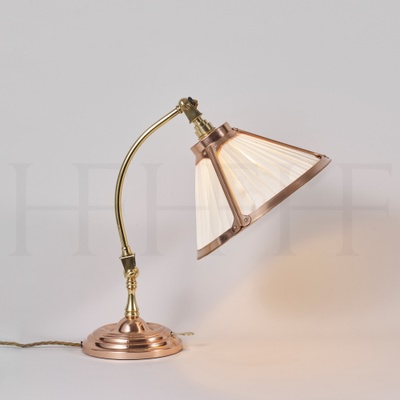May Desk Lamp, Polished Brass & Polished Copper