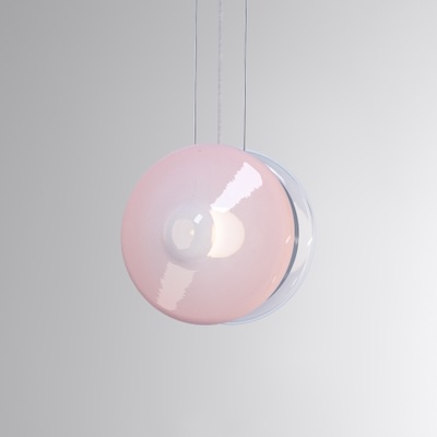 Orbital Pendant, Clear Venus Pink