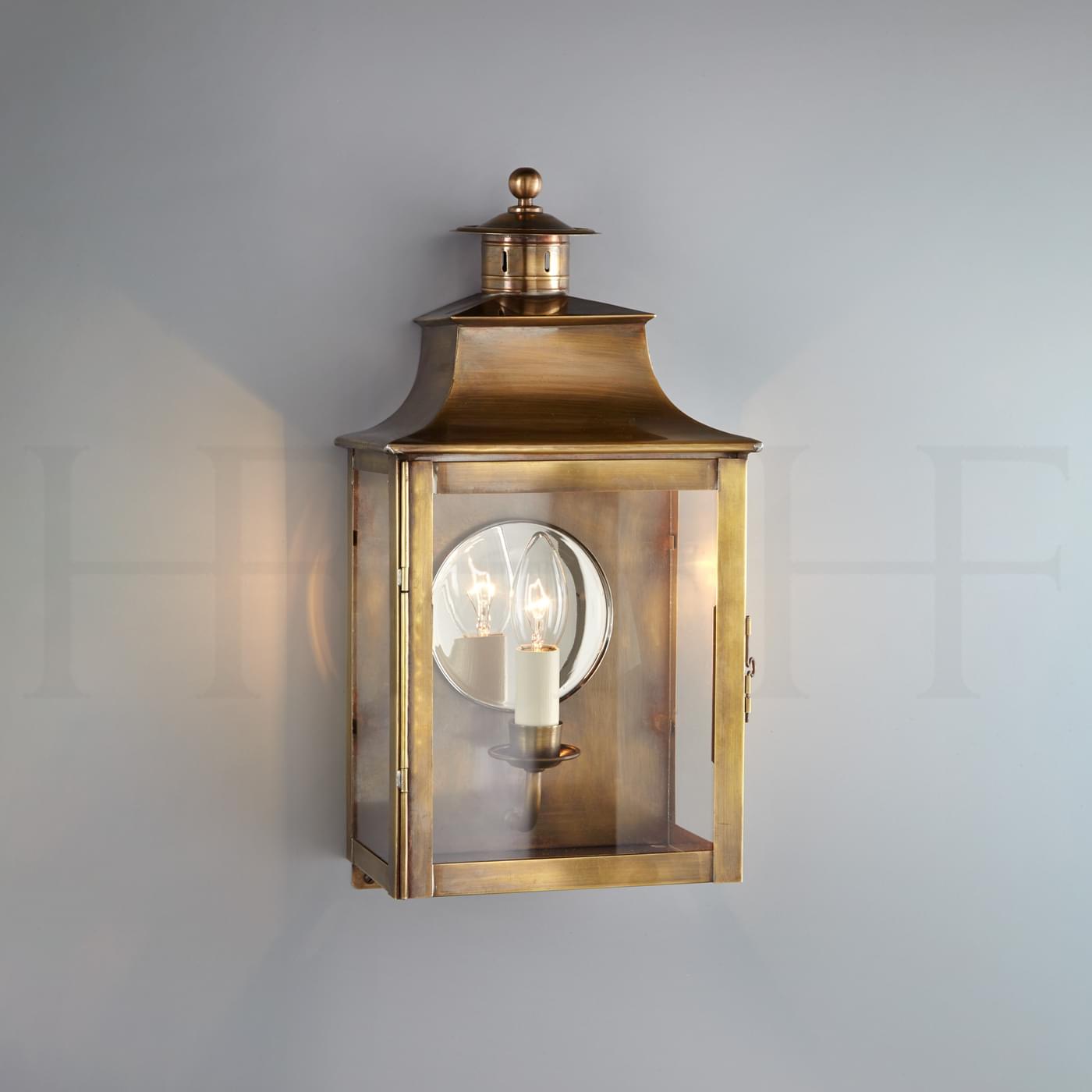 WL253 Square Lantern with Chimney and Mirror HR L