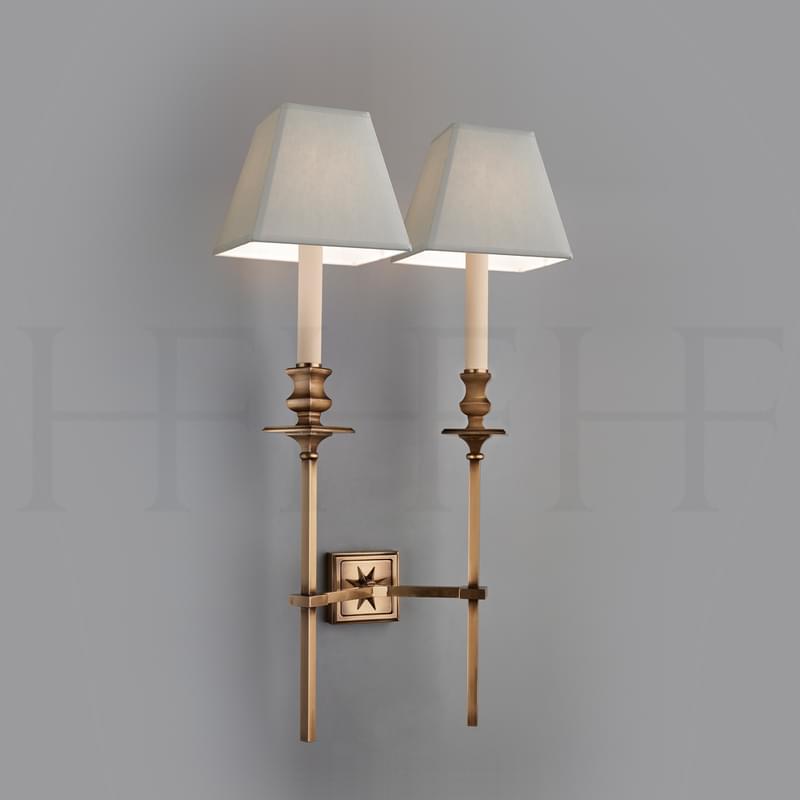 WL87 Starback Wall Light Double with Straight Arms L