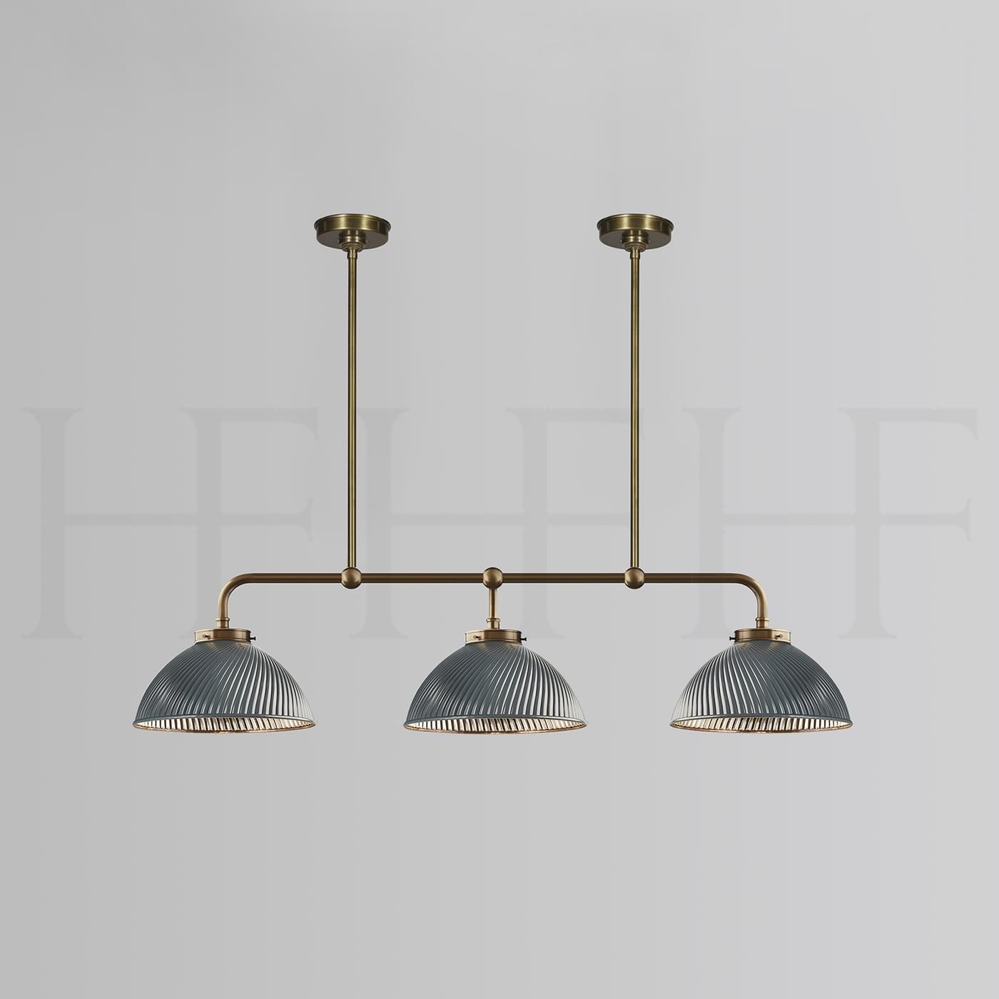 PL428 S Tiber Triple Pendant on Rod with Canopy Small L