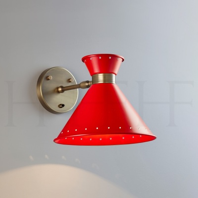 Tom Wall Light with switch, Rosso