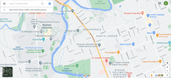 Current location Google maps