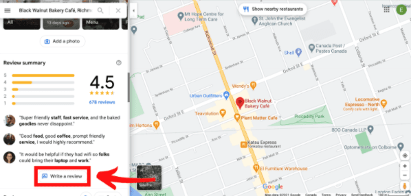 Write a Google review