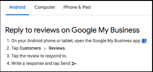Reply to reviews on Google My Business via Android