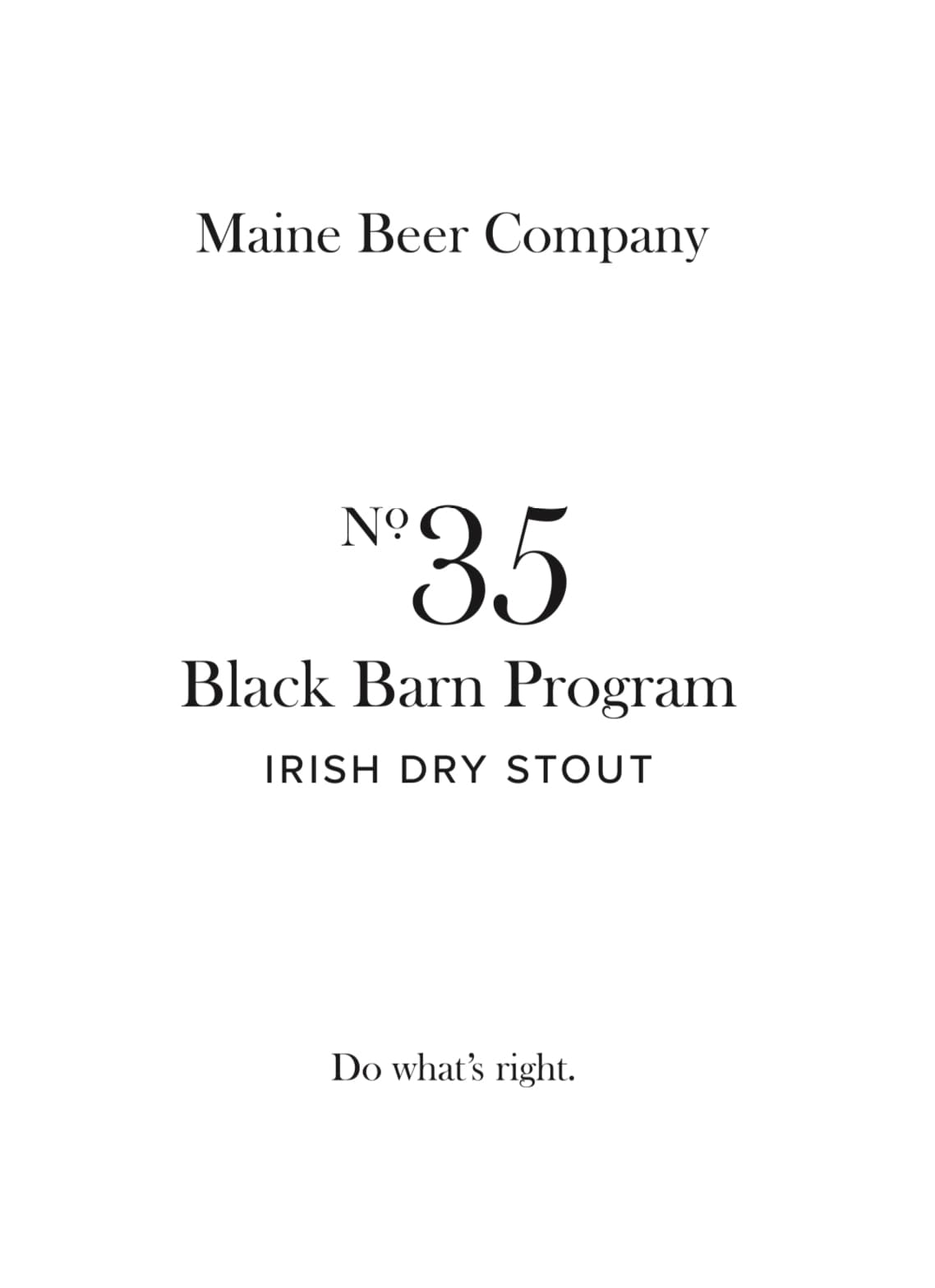 Black Barn Program No. 35