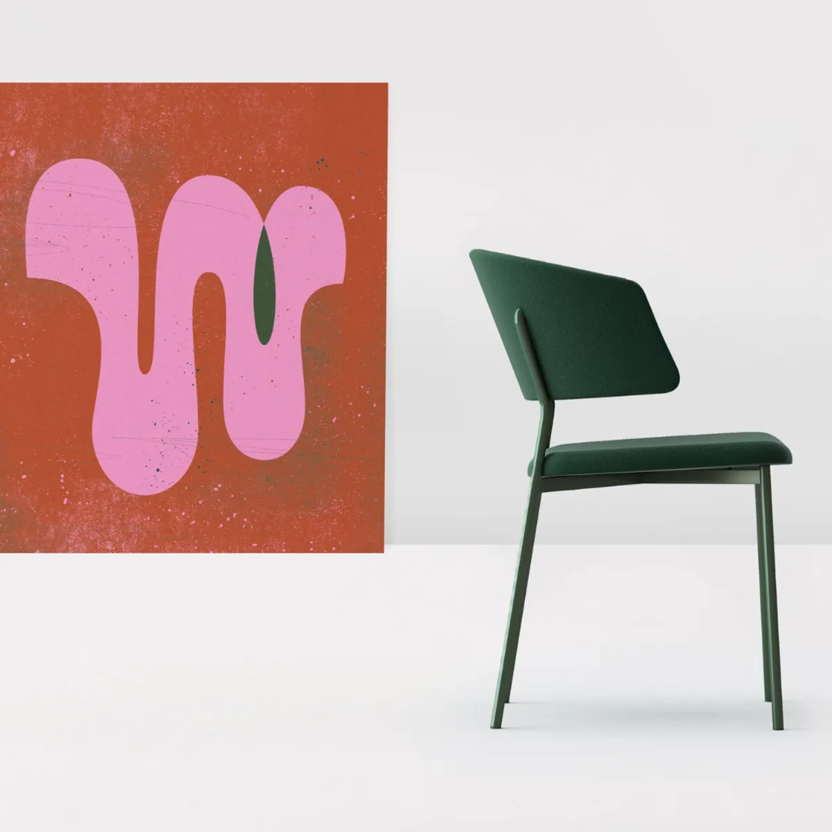 Minty curved chair 2