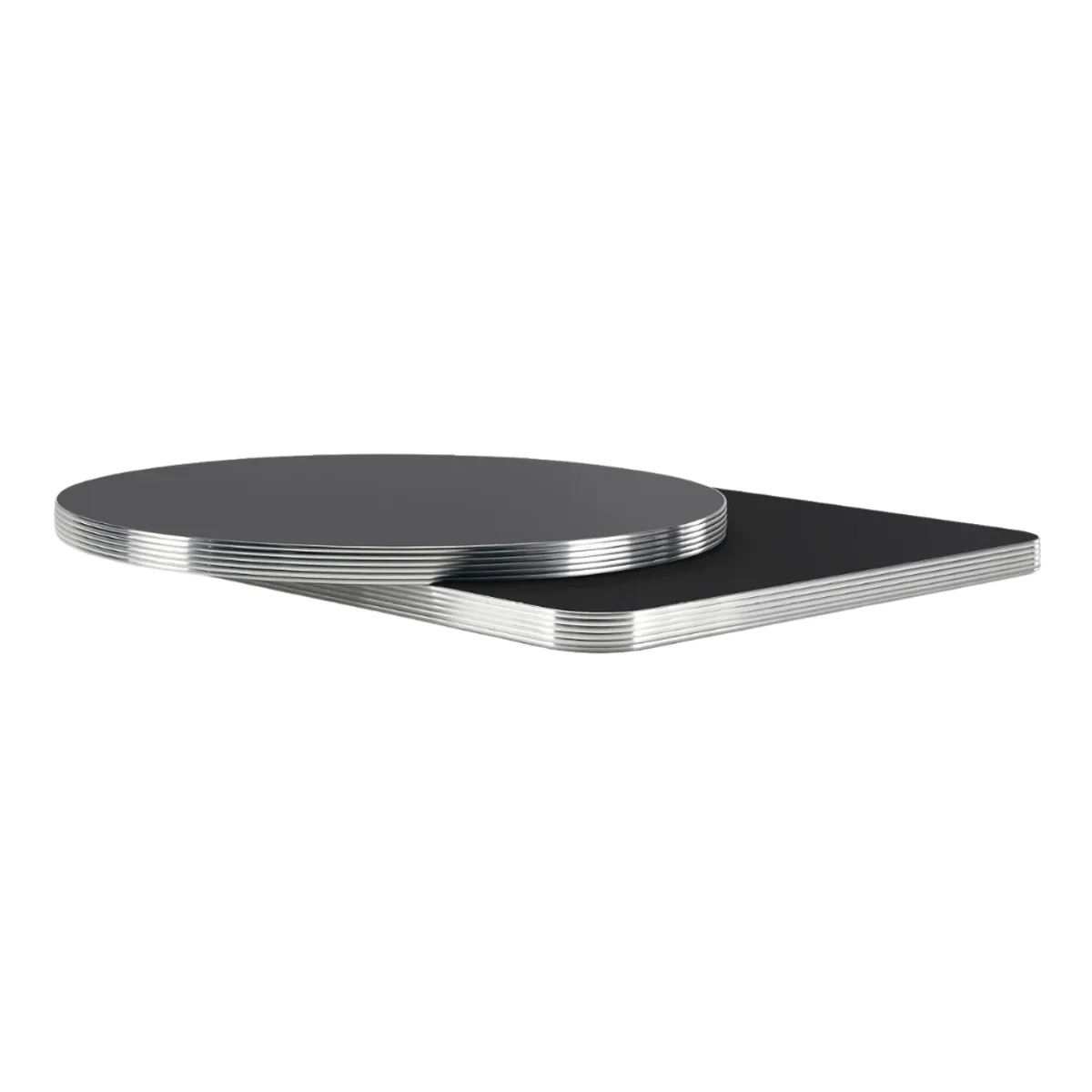 Laminate Table Top with Ribbed Aluminium Edge 2