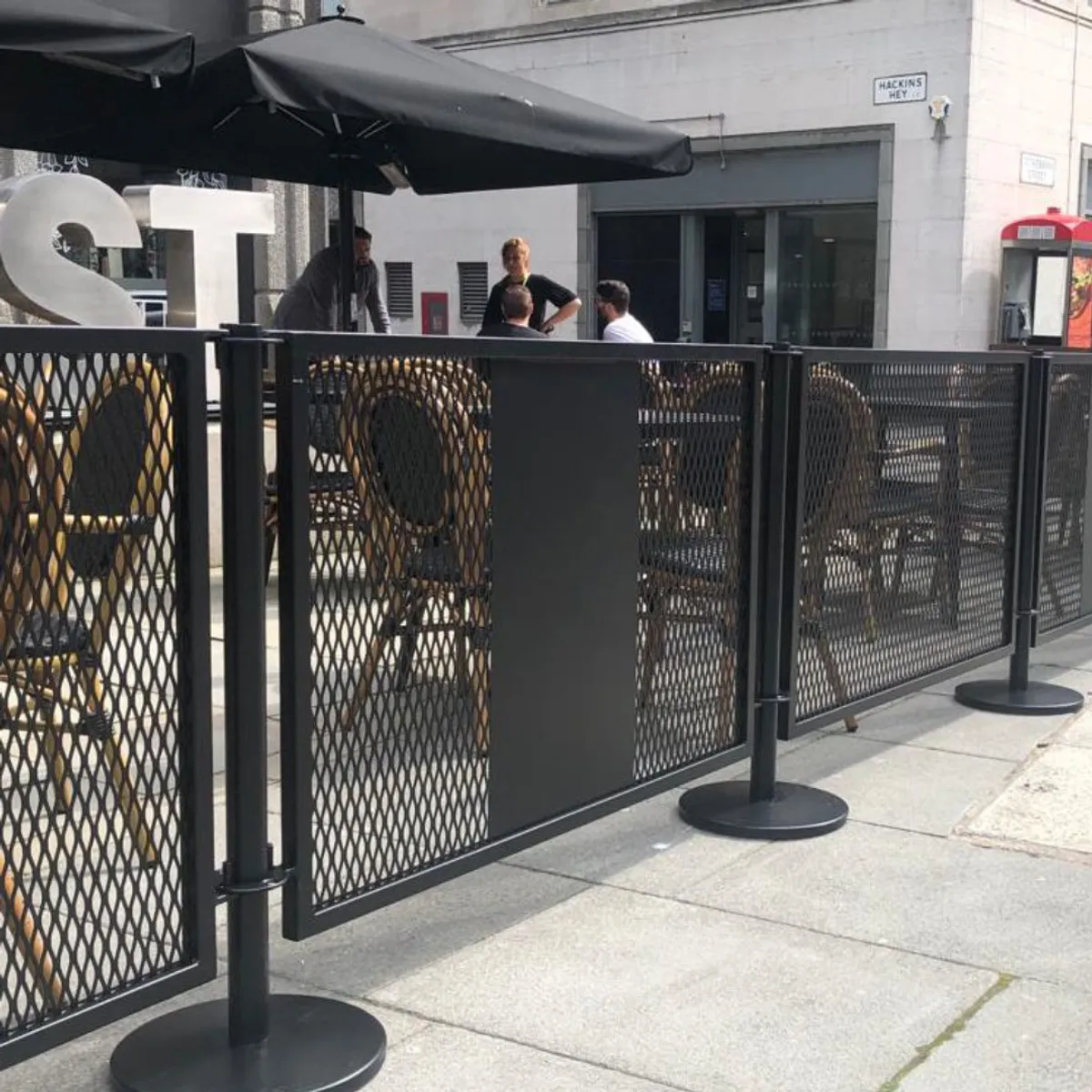 Mesh panel barrier system | Inside Out Contracts