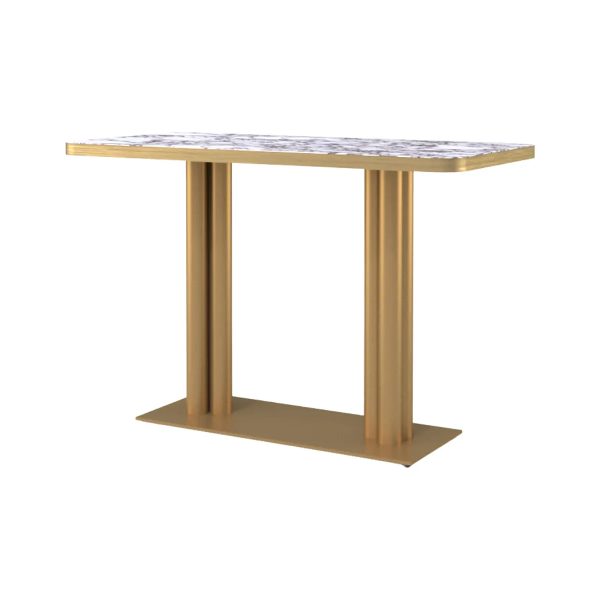 Bespoke brass rectangle dining table | Inside Out Contracts