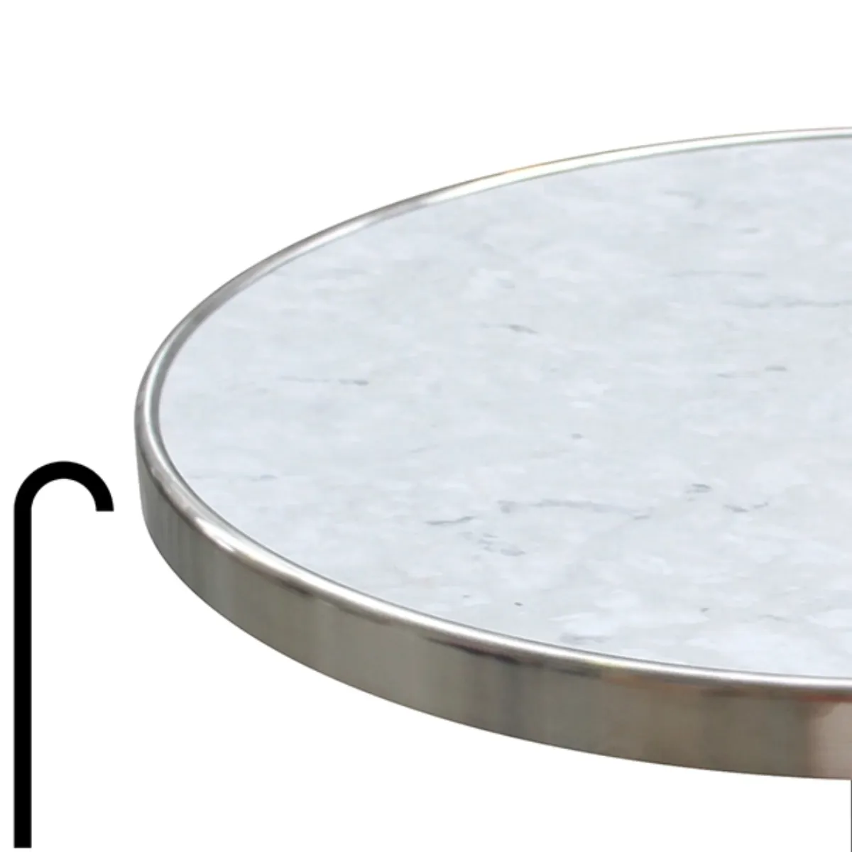Marble top with Metal Edge 4