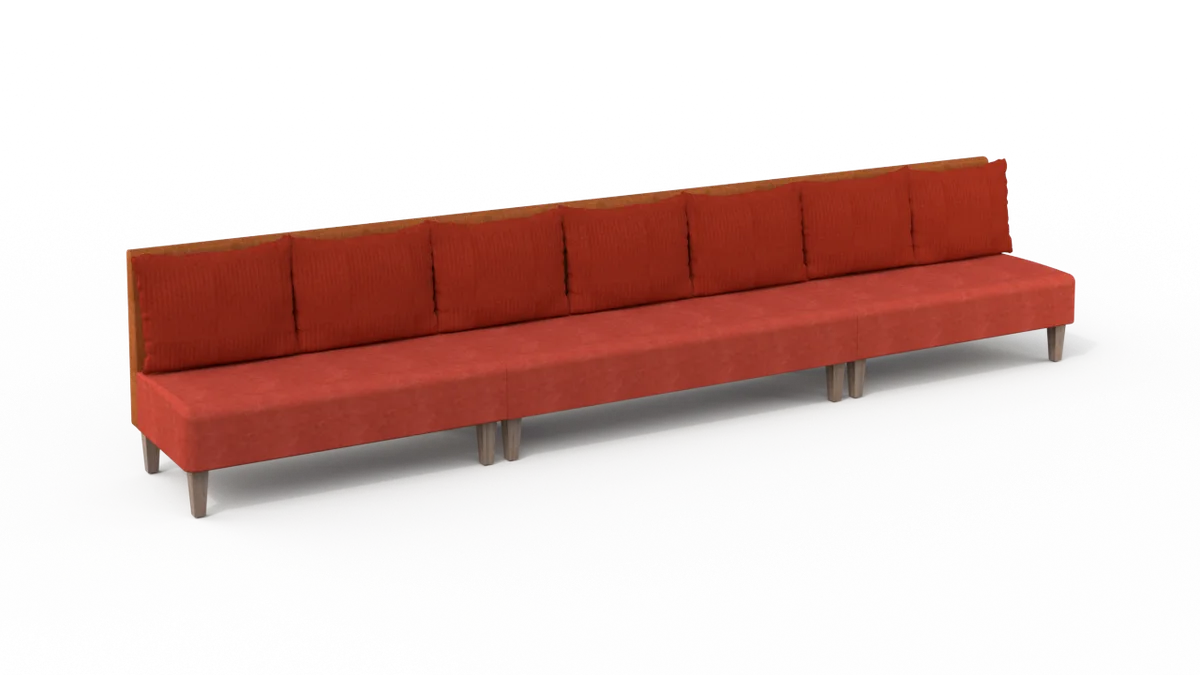 The Beech House Dining Sofa. Red. Pic 2