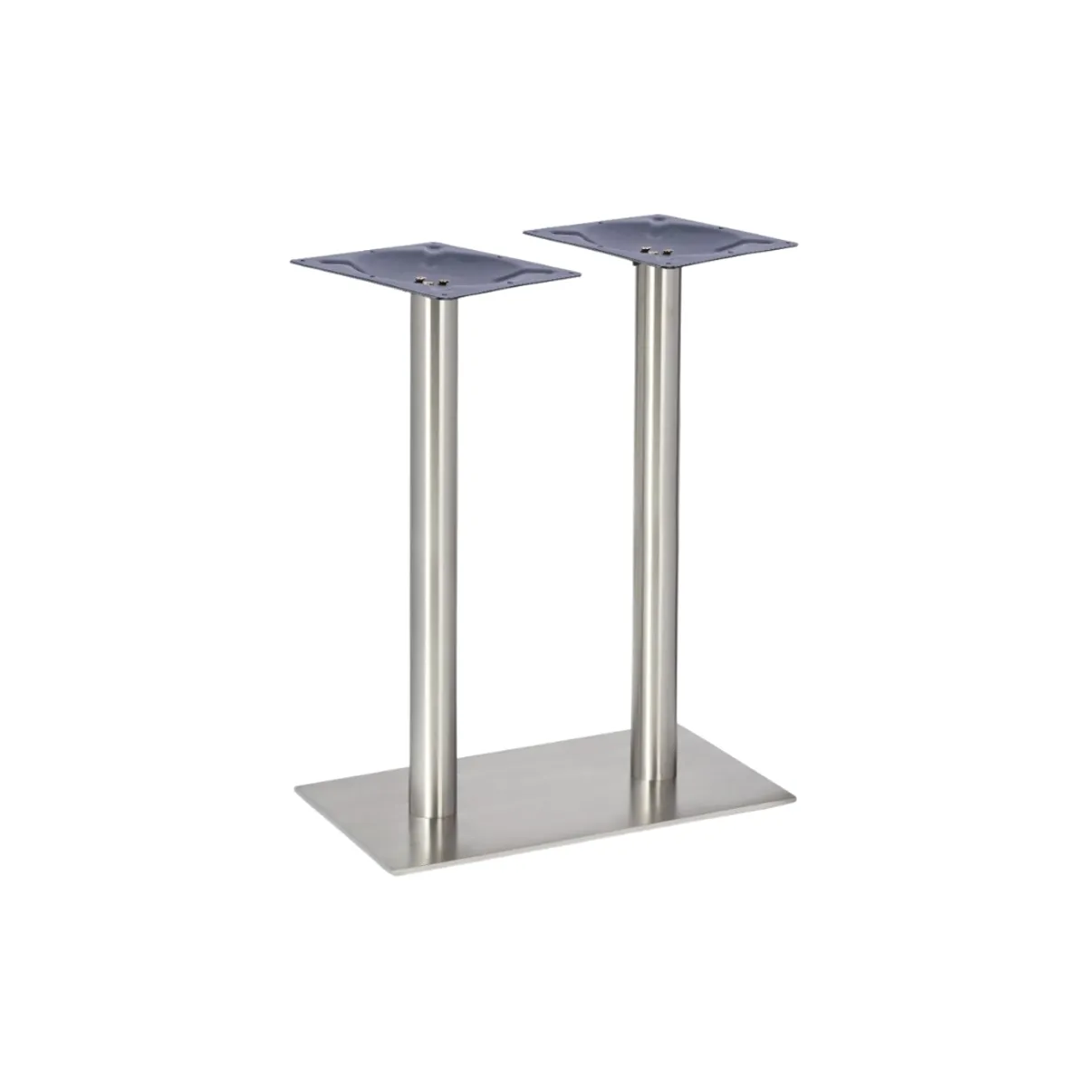 Flat twin rectangular table base with round columns 4