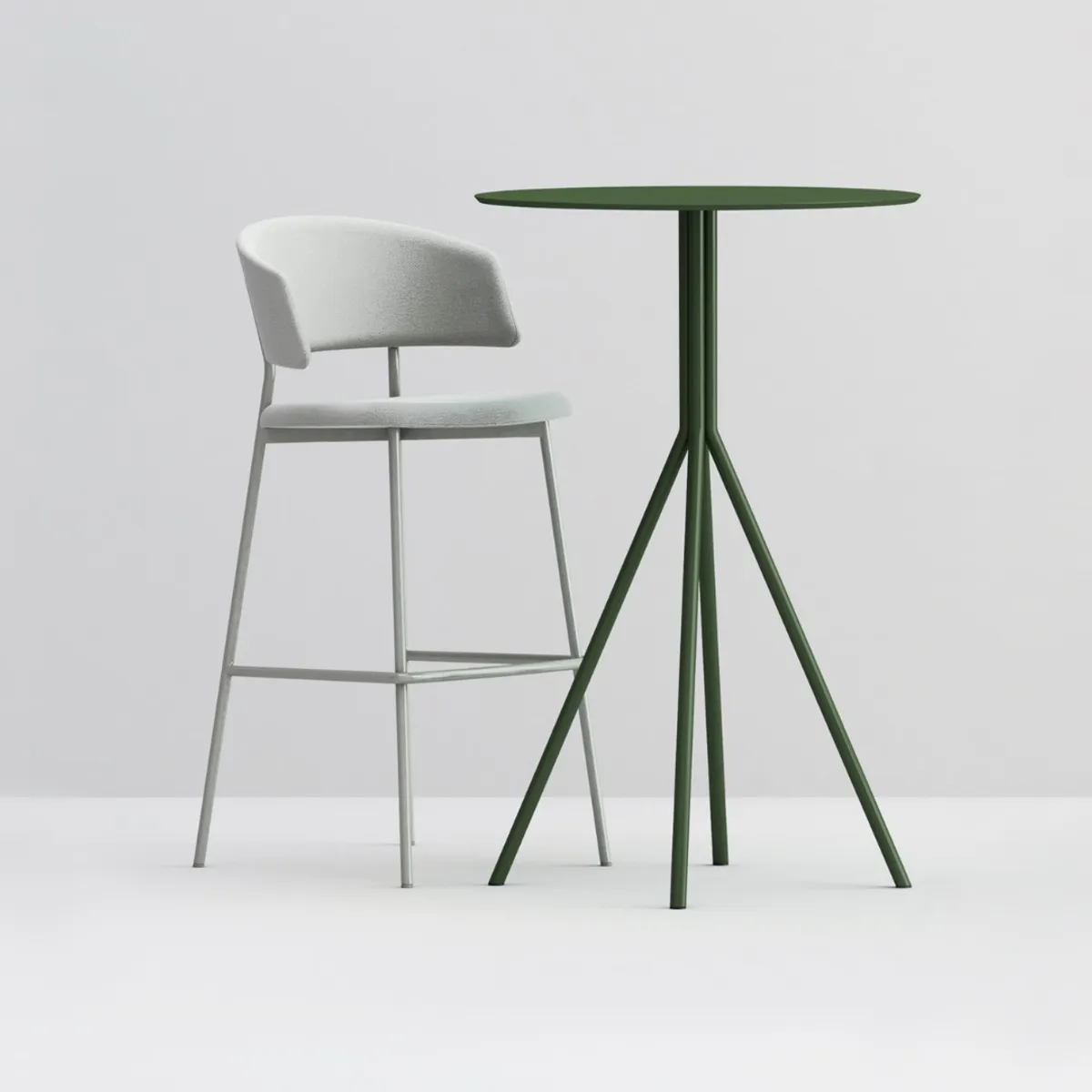 Minty curved bar stool 4