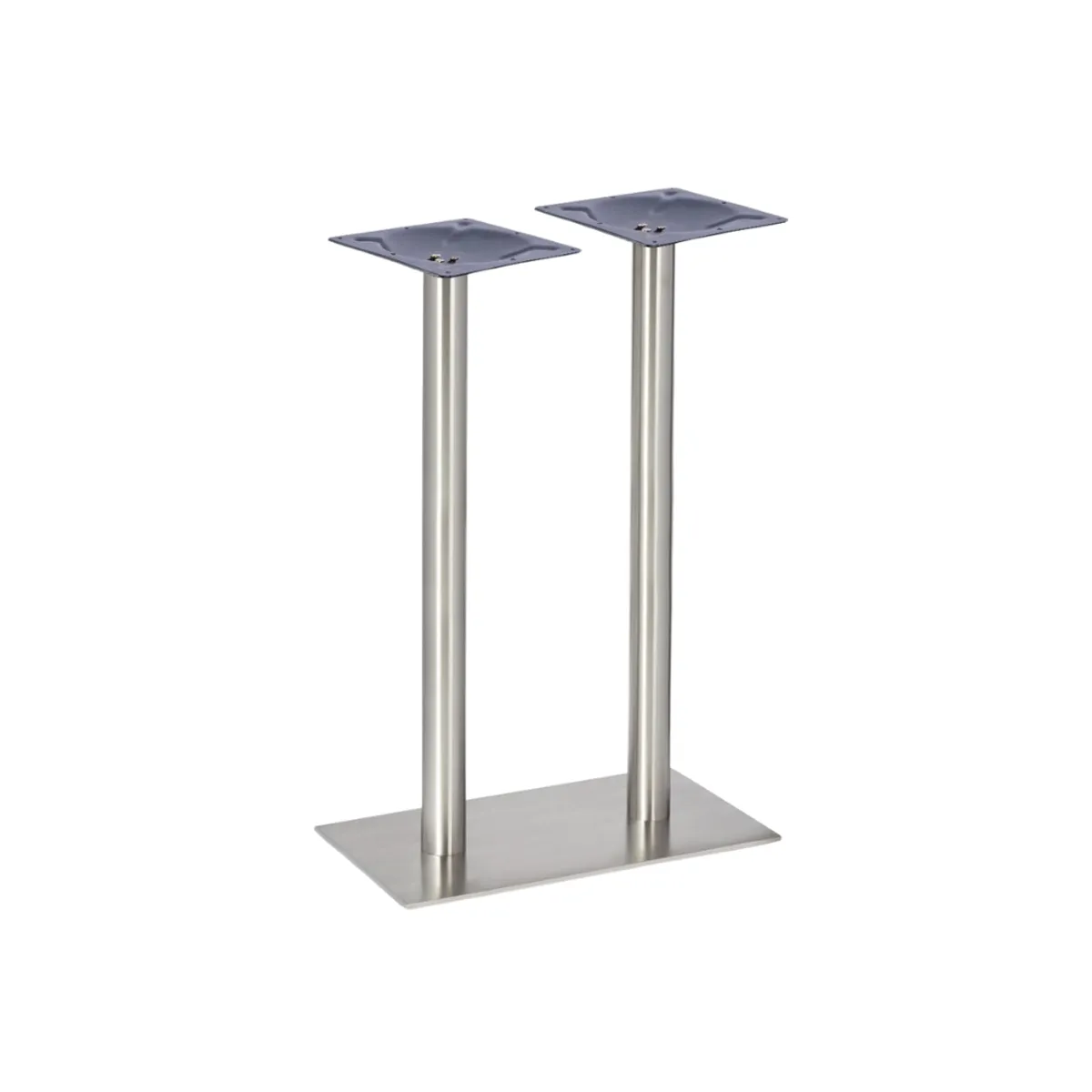 Flat twin rectangular table base with round columns 5