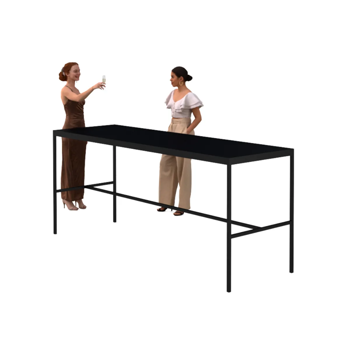 Bespoke tall rectangular cafe table 5