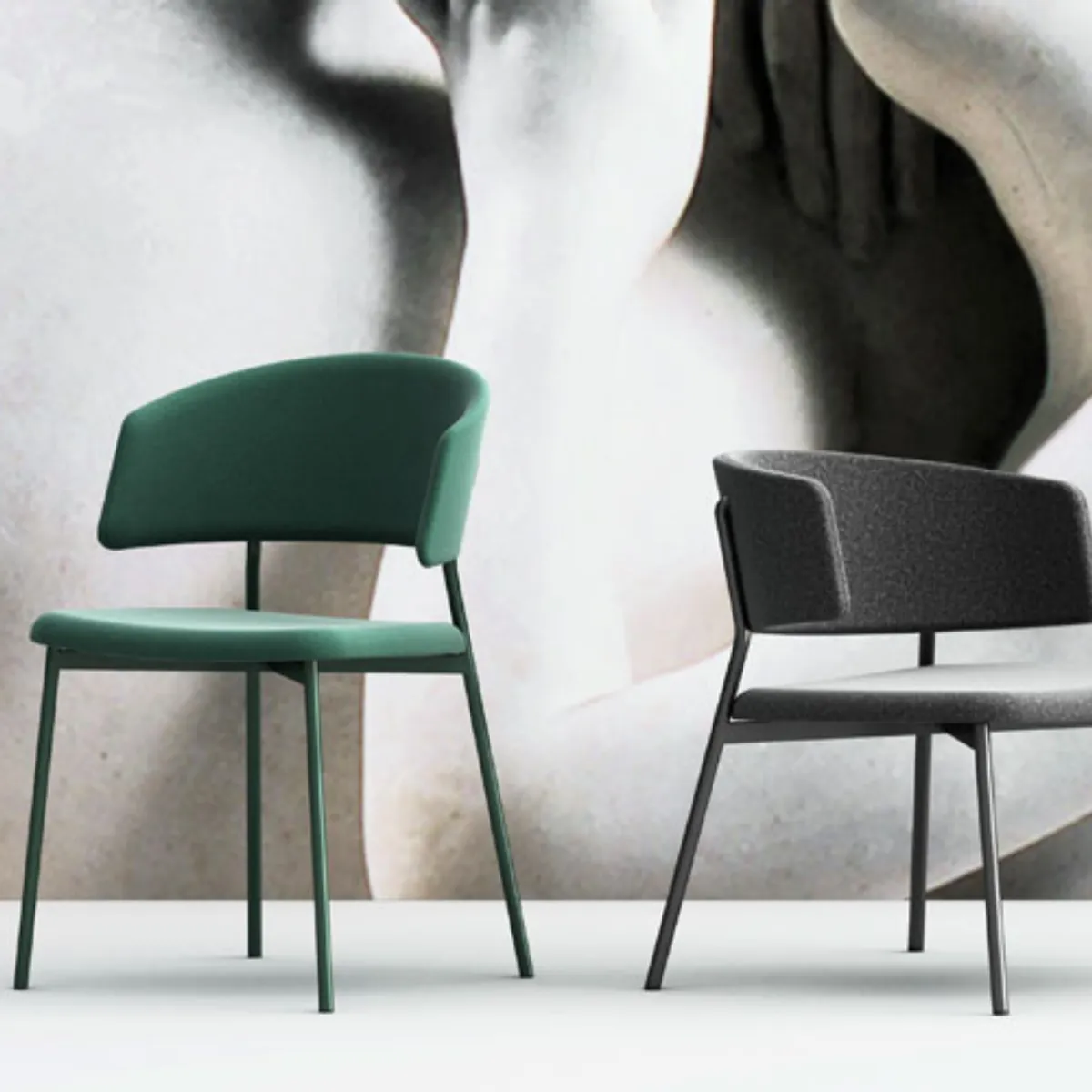 Minty curved chair 6