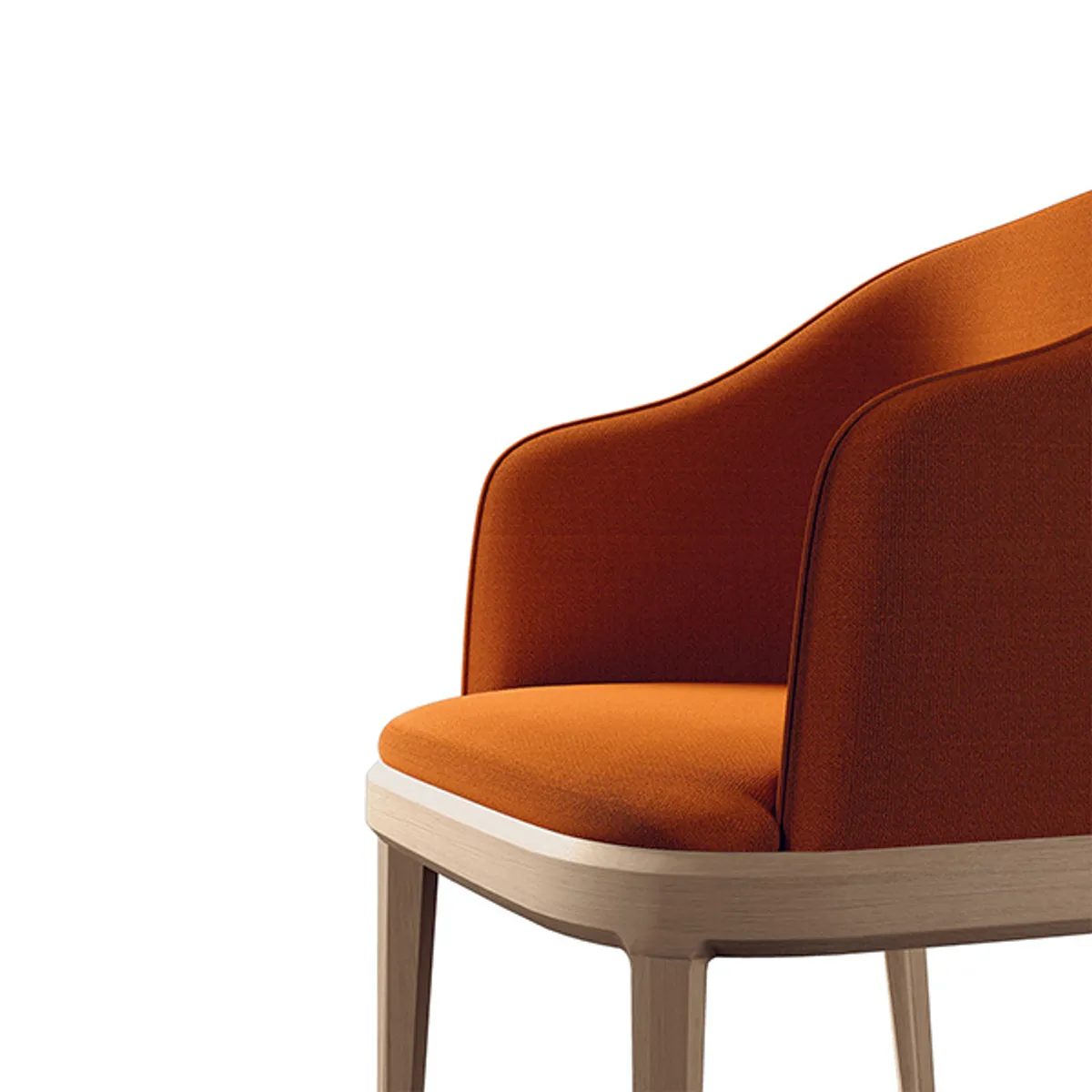 Andy Armchair Orange Fabric Inside Out Contracts