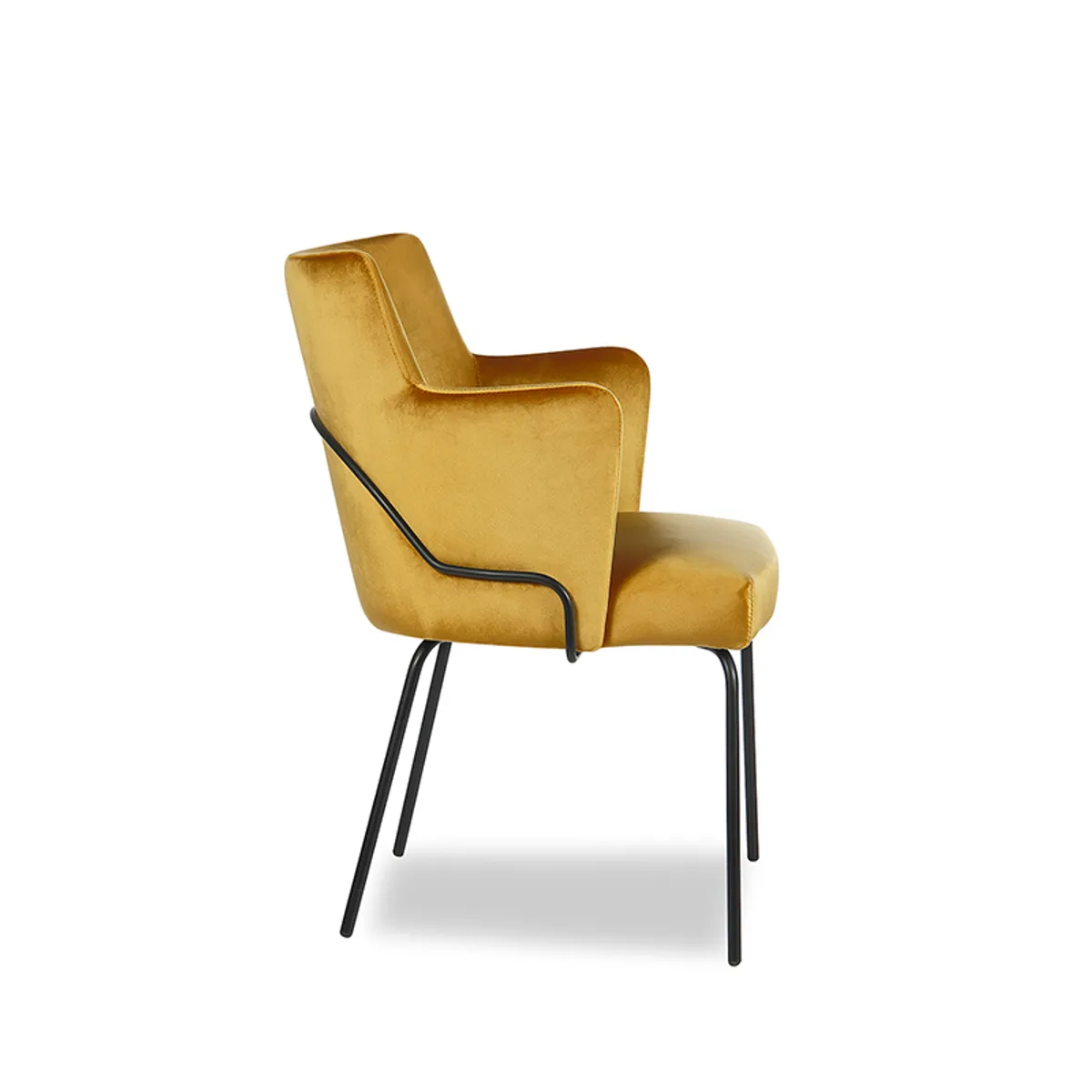 Avenue Metal Arm Chair Gold