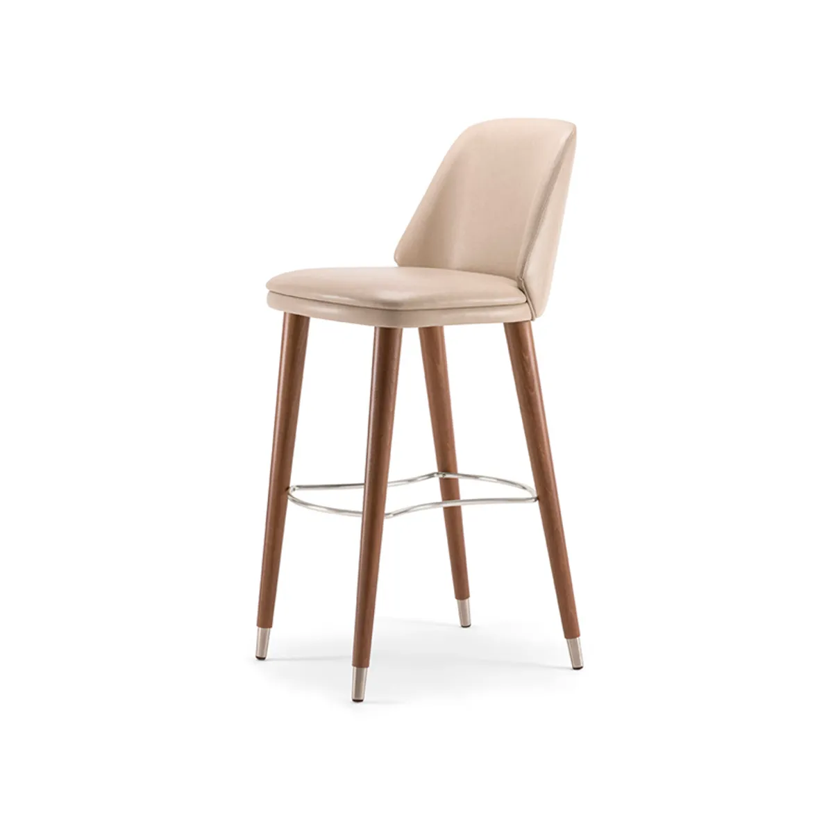 Barton Bar Stool With Slipper Cups And Wooden Legs Furniture By Insideoutcontracts