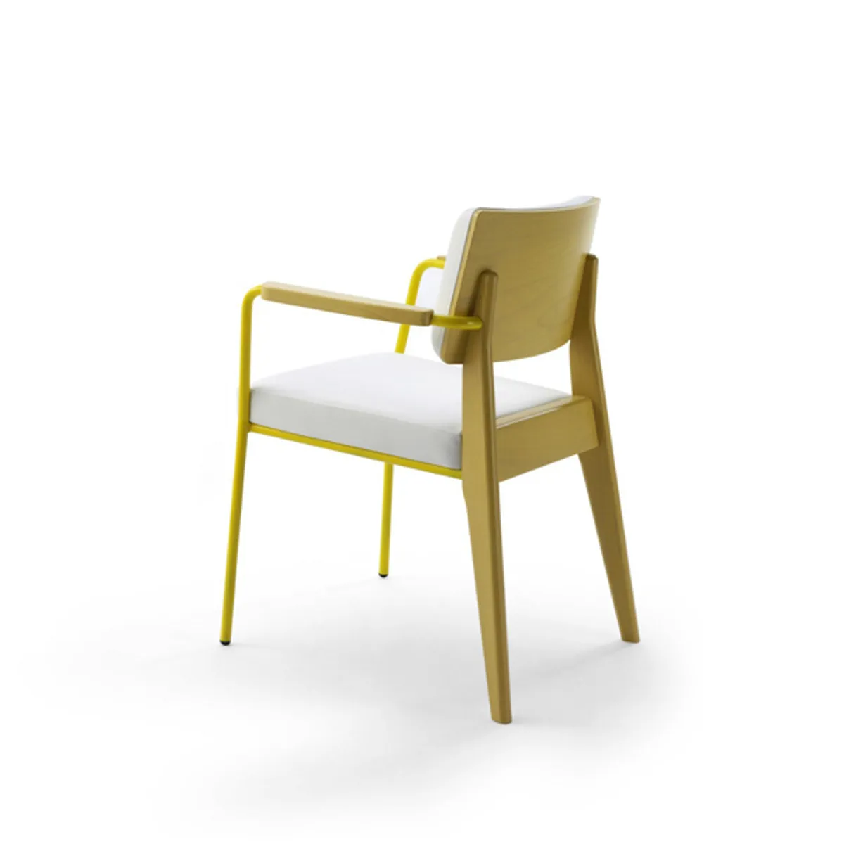 Bay Armchair Mustard Metal Frame Inside Out Contracts
