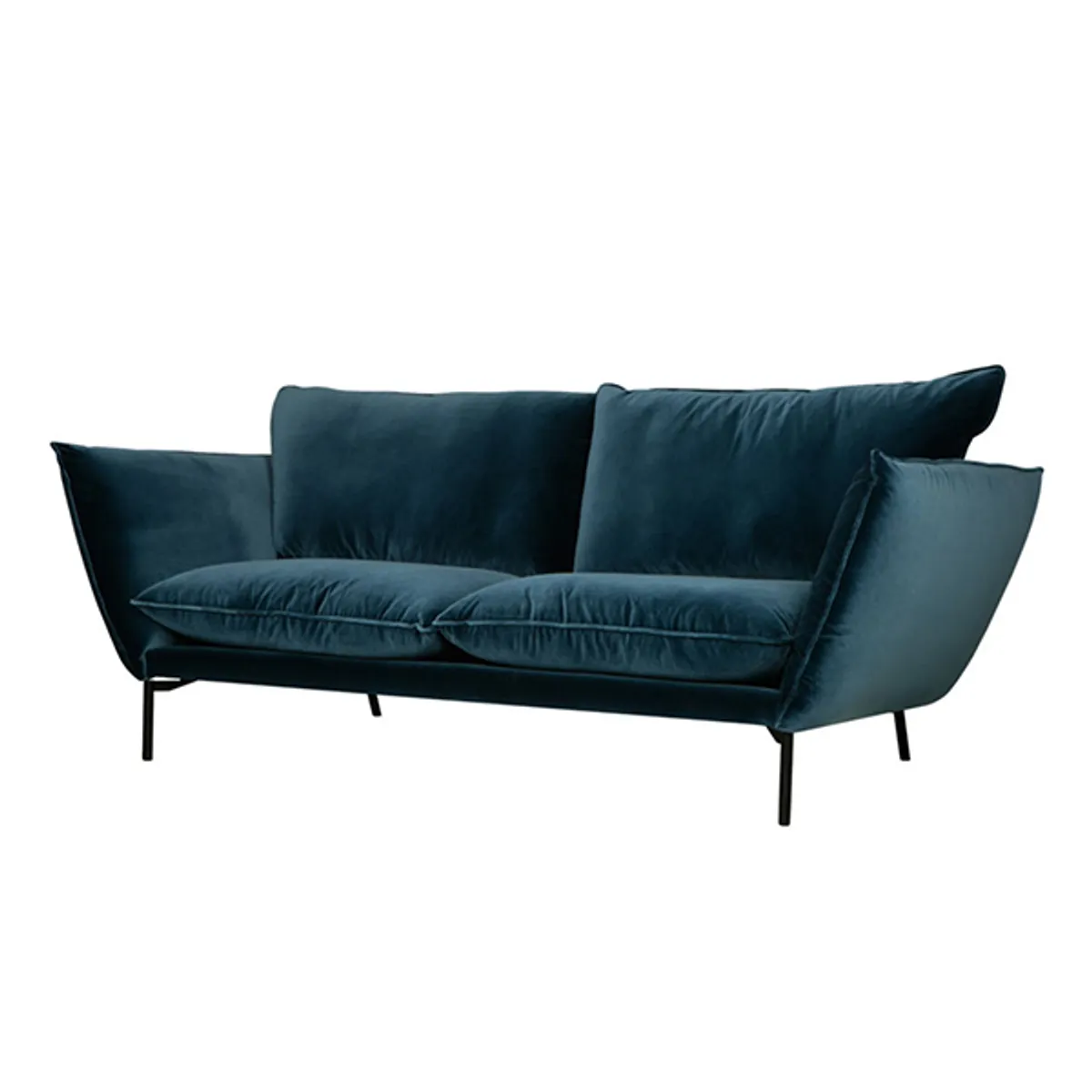 Beagle Sofa Blue Velvet Inside Out Contracts