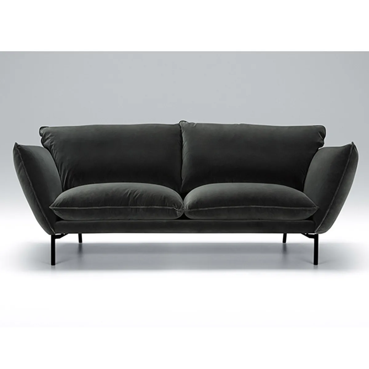 Beagle Sofa Grey Velvet Inside Out Contracts