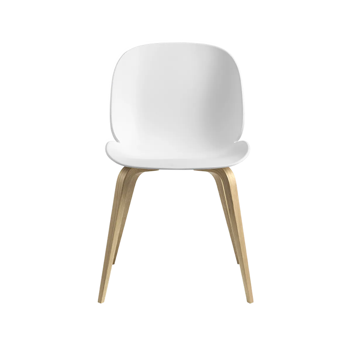 Beetle Poly Wood Side Chair White Front Inside Out Contracts
