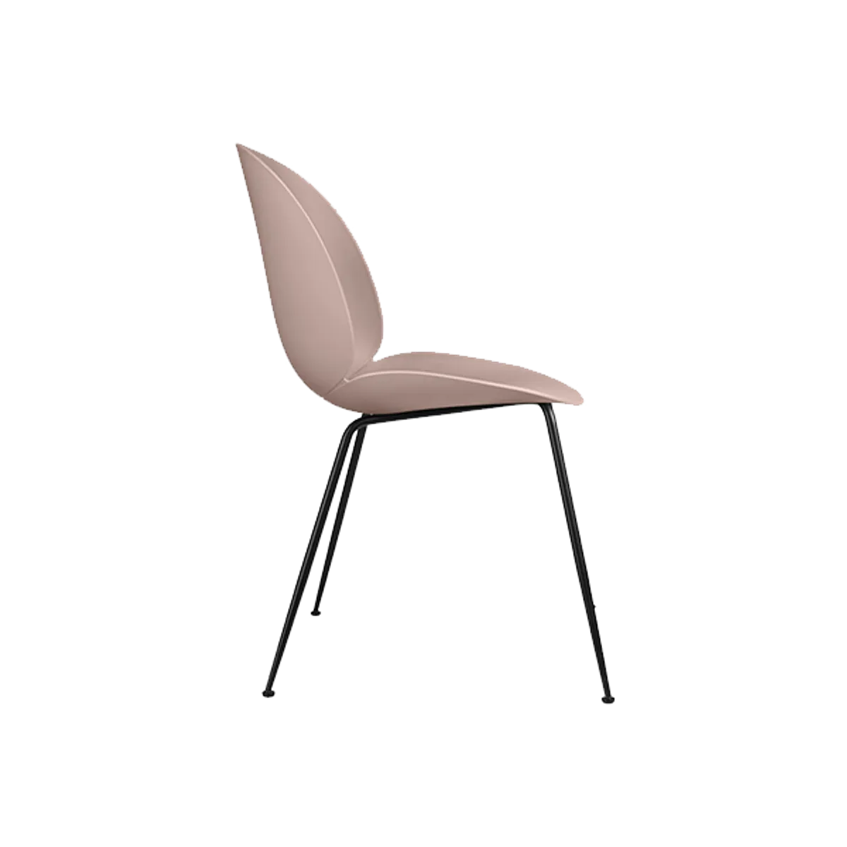 Beetle Side Chair Metal Legs Poly Seat Dustypink Inside Out Contracts