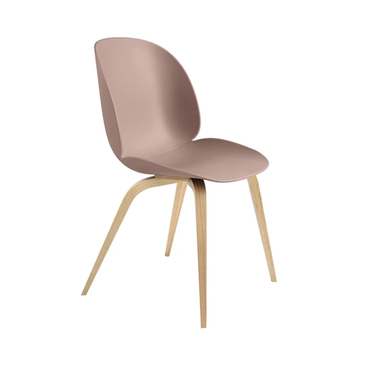 Beetle Side Chair Wooden Legs Poly Seat Dustypink Inside Out Contracts Jp