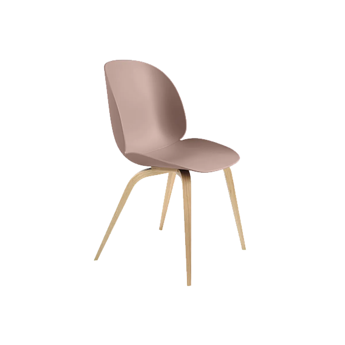 Beetle Side Chair Wooden Legs Poly Seat Dustypink Inside Out Contracts