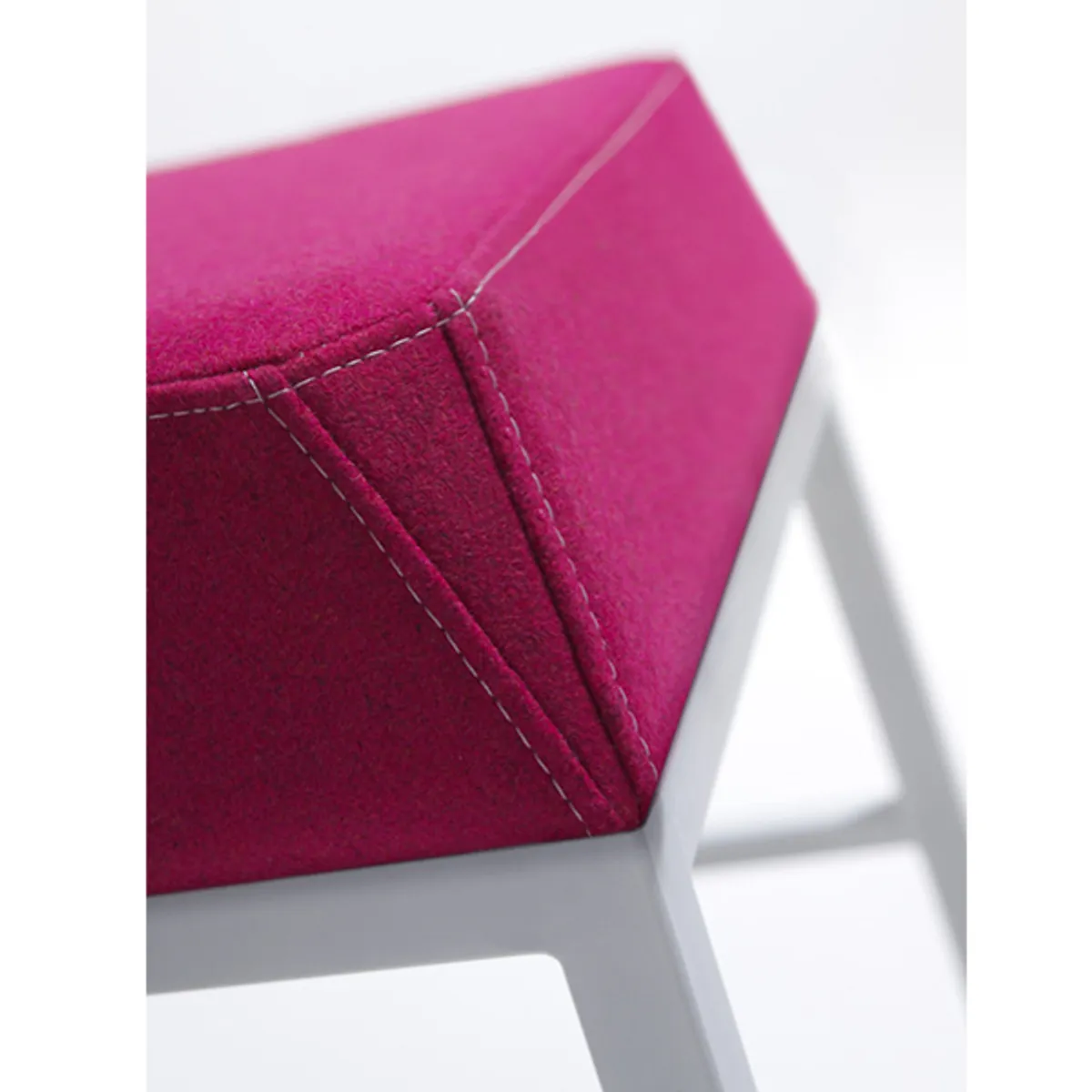 Beth Barstool Seat Detail Magenta Fabric Inside Out Contracts