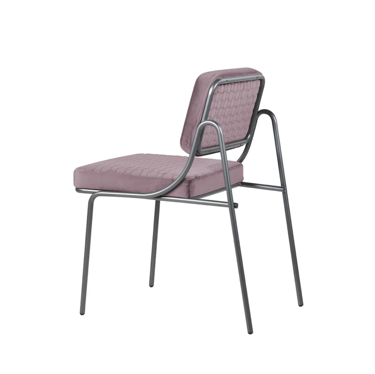 Boogie Chair Metal Frame With Purple Upholstery