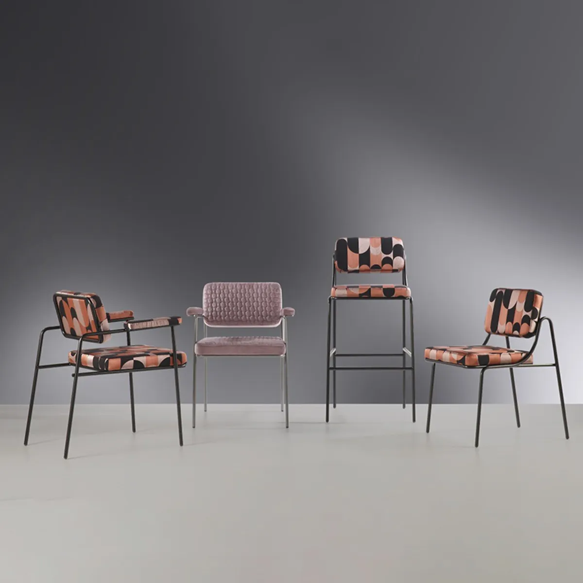 Boogie Collection Of Metal Frame Chairs