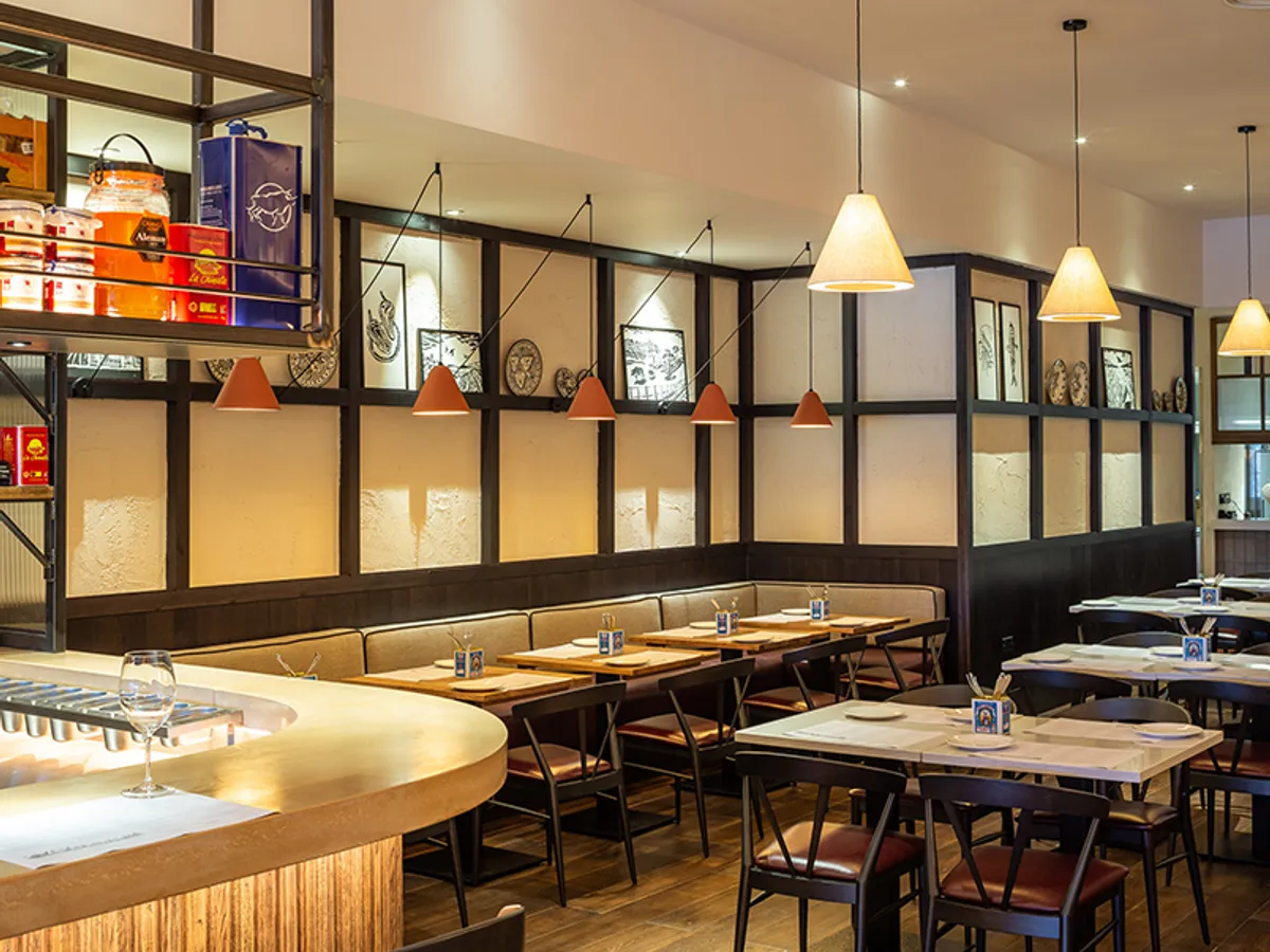 Brindisa Battersea Restaurant With Siri Chairs And Barstools By Insideoutcontracts