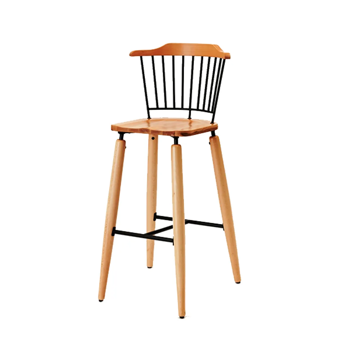 Combo Bar Stool 2 Natural Beech Wood Inside Out Contracts