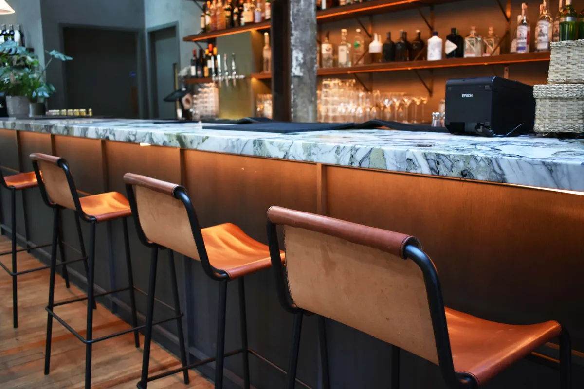 Commercial Bar Stool Spacing Width Example