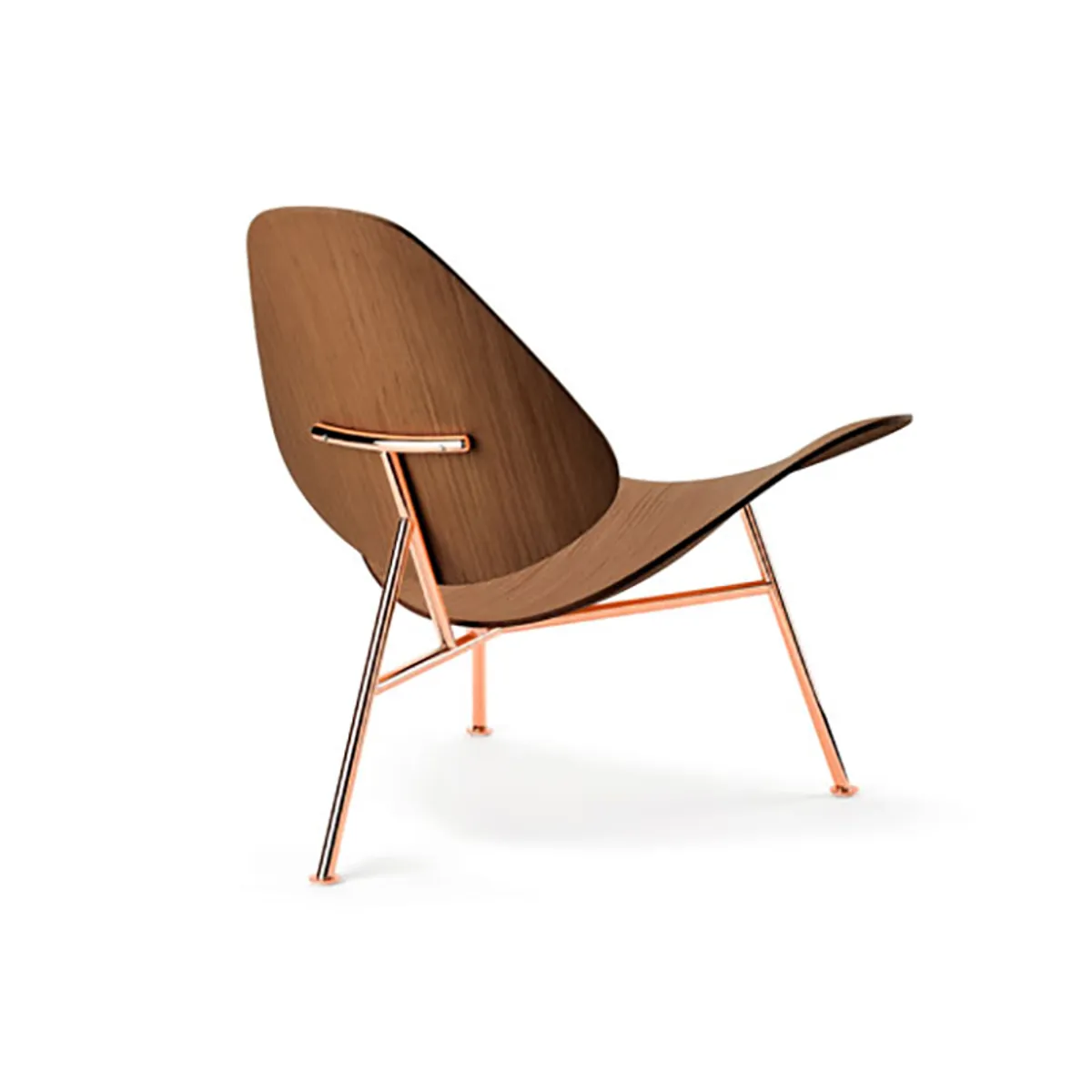 Conchilia Lounge Chair Exposed Structural Metal Frame