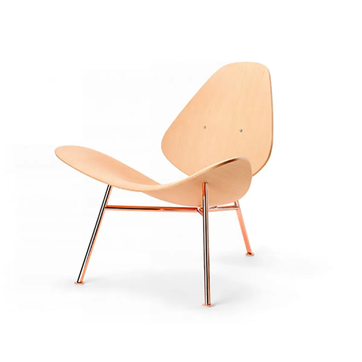 Conchilia Lounge Chair Shell Inspired Furniture With Tubular Metal Frame