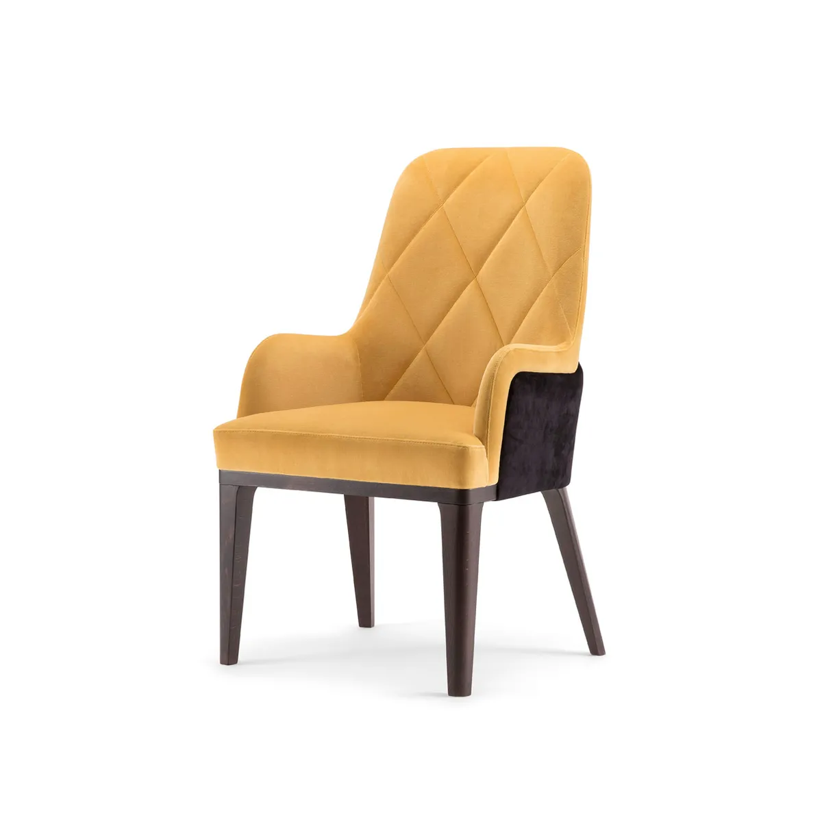 Dodie High Back Chair Bar Hotel Furniture With Yellow Quilted Upholstery Insideoutcontracts 1