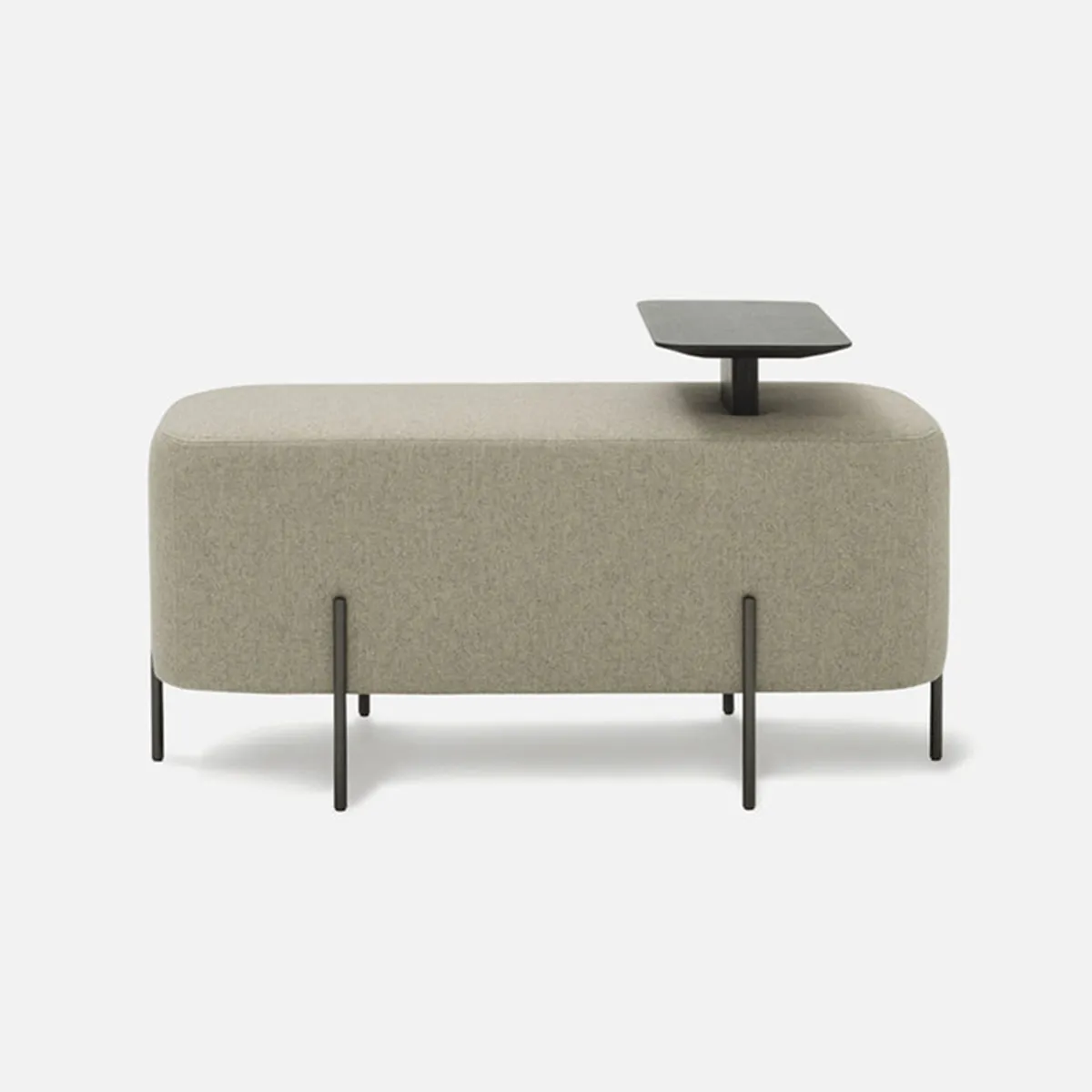 Elephant Bench In Grey With Side Table