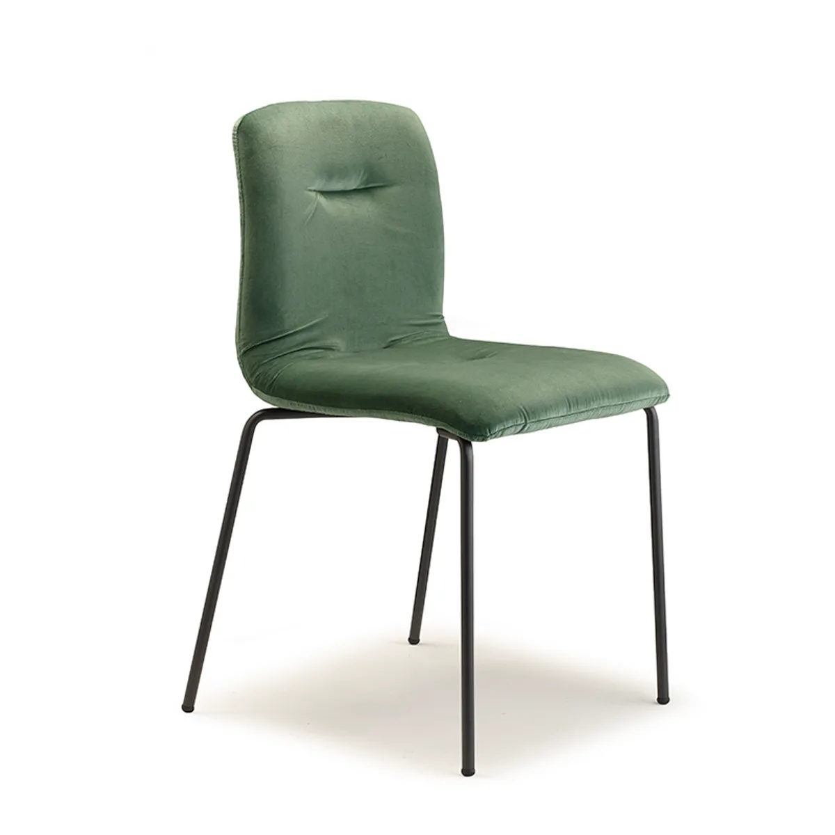 Evie Metal Side Chair Green Black 062