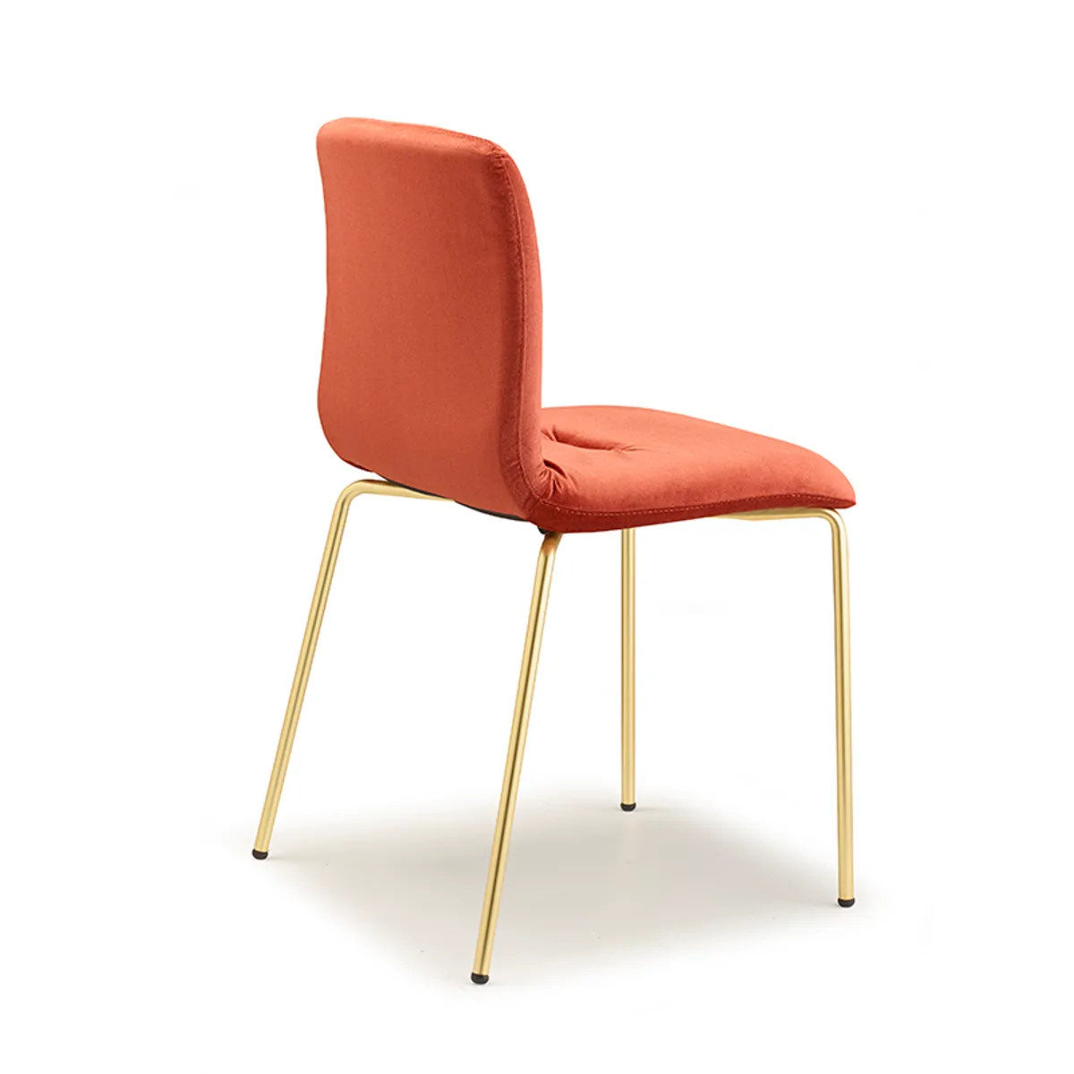 Evie Metal Side Chair Orange Brass 062