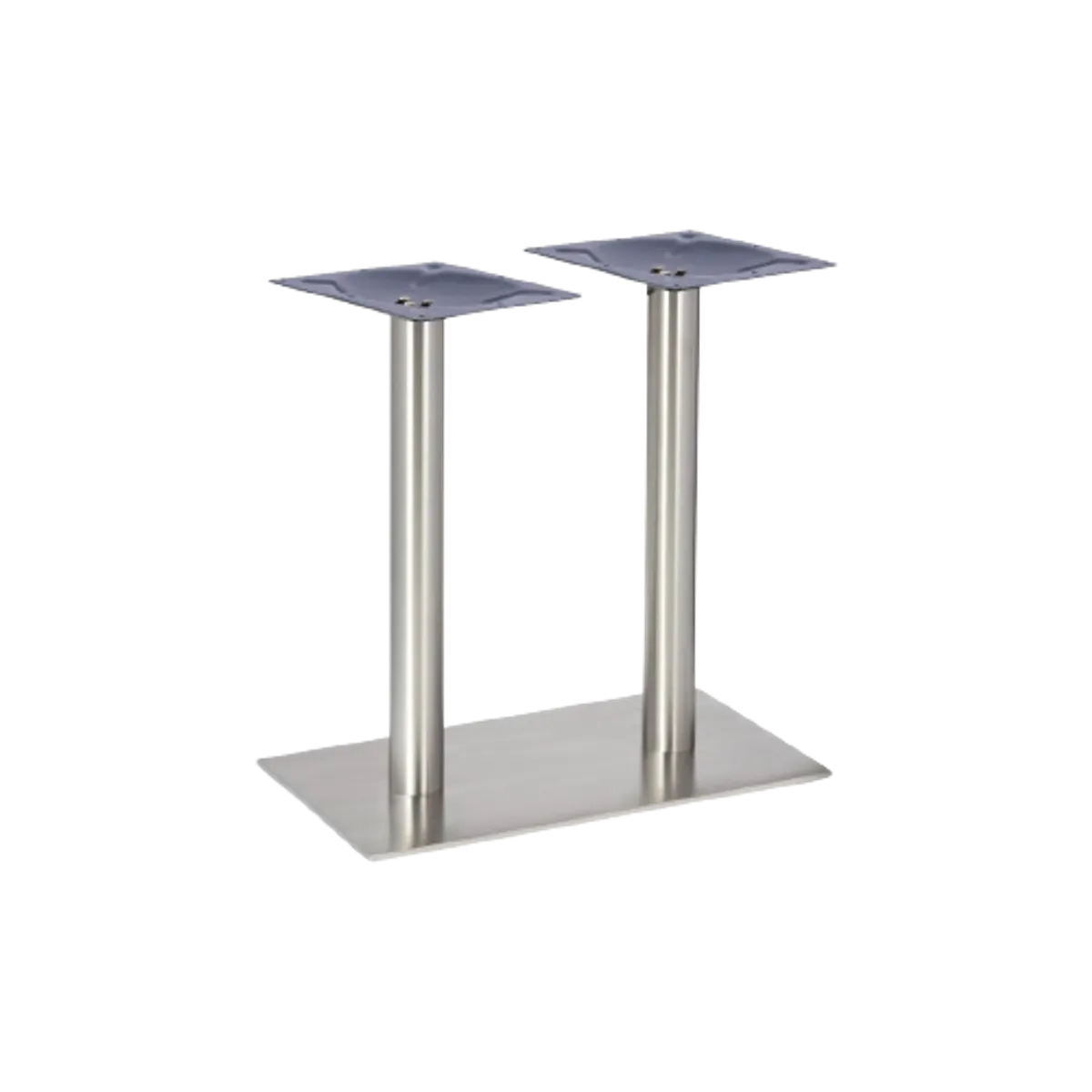 Flat twin rectangular table base with round columns Thumbnail