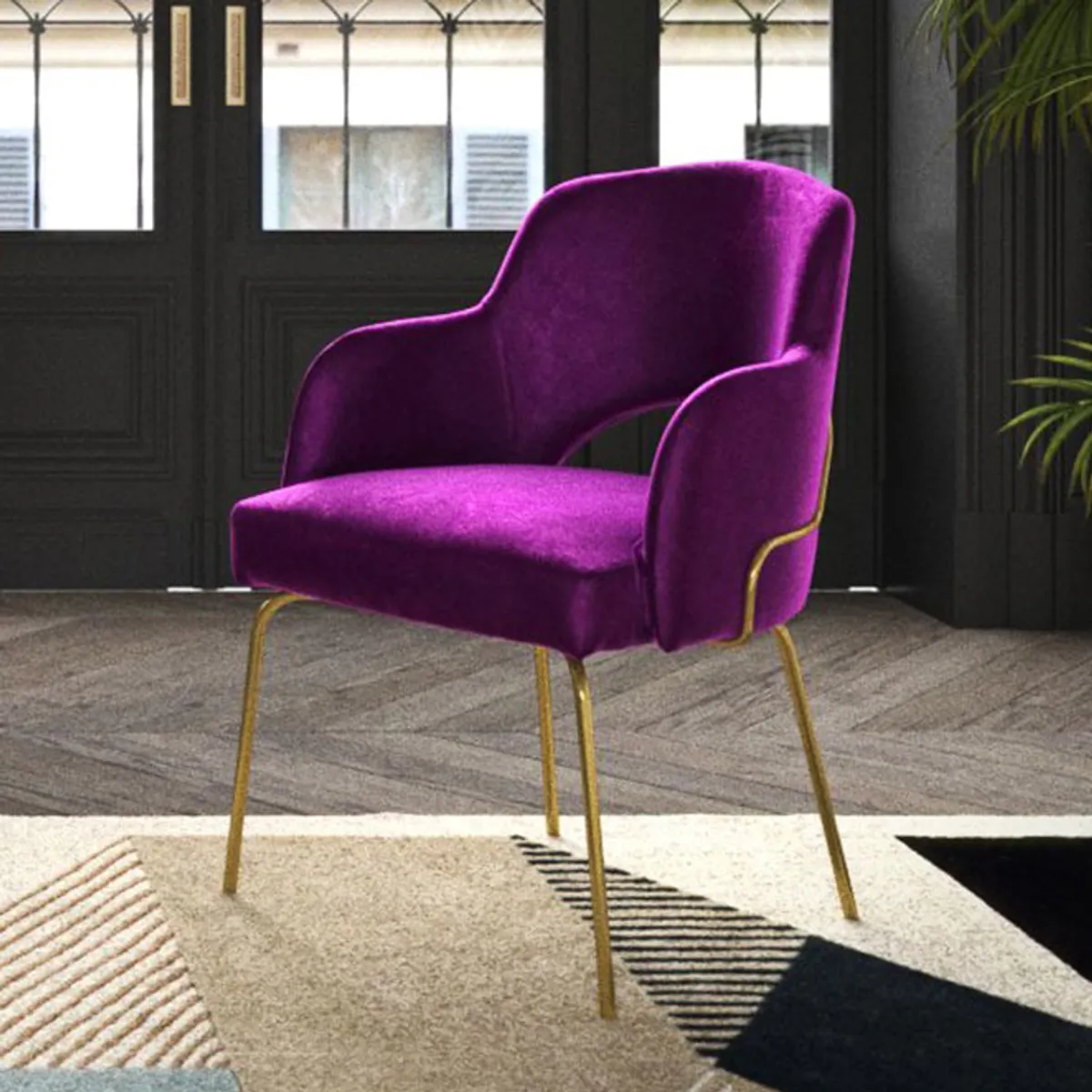 Halle Metal Peep Armchair Situ Inside Out Contracts